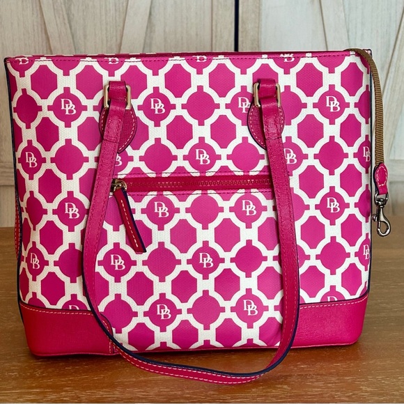 Dooney & Bourke Sanibel Richmond Shopper in hot pink. - Picture 7 of 10